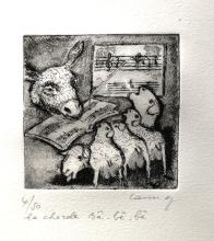 La chorale Bê-Bê-Bê. Quand un âne dirige, les brebis bêlent. La chorale Bê-Bê-Bê. Quand un âne dirige, les brebis bêlent.