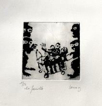 La FAMILLE, aquatinte au sucre, plein le caddy La FAMILLE, aquatinte au sucre, plein le caddy